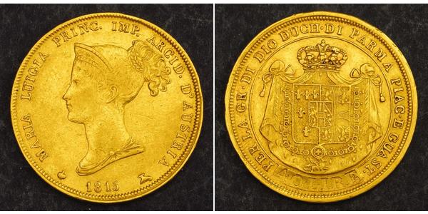 40 Lira 帕爾馬公國 (1545 - 1859) / 意大利 金 瑪麗·路易莎