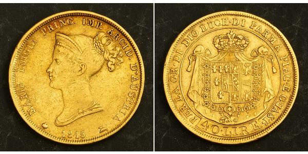 40 Lira 帕爾馬公國 (1545 - 1859) / 意大利 金 瑪麗·路易莎