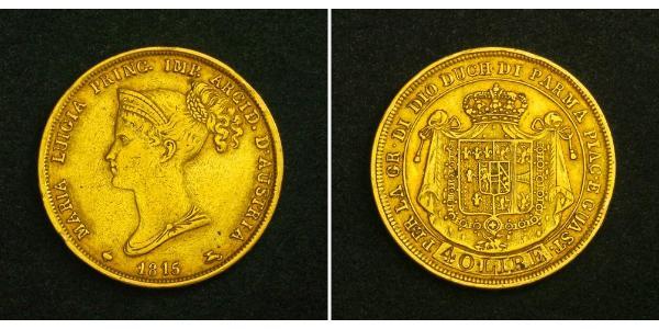 40 Lira 帕爾馬公國 (1545 - 1859) / 意大利 金 瑪麗·路易莎