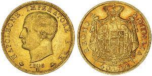 40 Lira 義大利王國 (拿破崙時代) (1805 - 1814) 金 拿破仑一世(1769 - 1821)