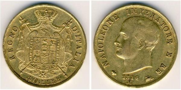 40 Lira 義大利王國 (拿破崙時代) (1805 - 1814) 金 拿破仑一世(1769 - 1821)
