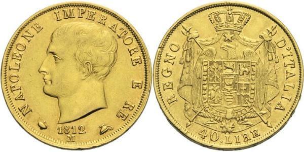 40 Lira 義大利王國 (拿破崙時代) (1805 - 1814) 金 拿破仑一世(1769 - 1821)