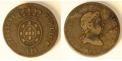 40 Reis Regno del Portogallo (1139-1910) Bronzo 