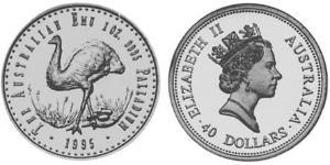 40 Долар Австралія (1939 - ) Palladium Єлизавета II (1926-2022)