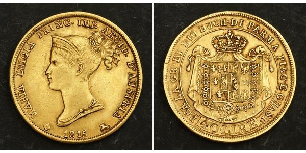 40 Лира Пармское герцогство (1545 - 1859) / Италия Золото Мария-Луиза Австрийская
