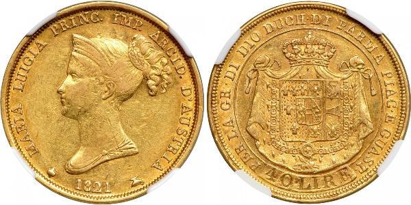 40 Ліра https://en.wikipedia.org/wiki/Duchy_of_Parma (1545 - 1859) / Італія Золото Марія-Луїза Австрійська