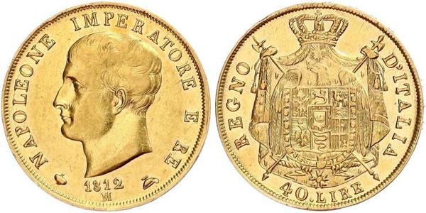 40 Ліра Королівство Італія (Наполеонівське) (1805–1814) Золото Наполеон I Бонапарт(1769 - 1821)