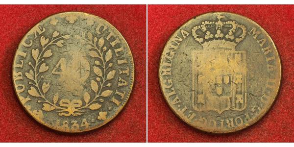 40 Рейс Королевство Португалия (1139-1910) Бронза 