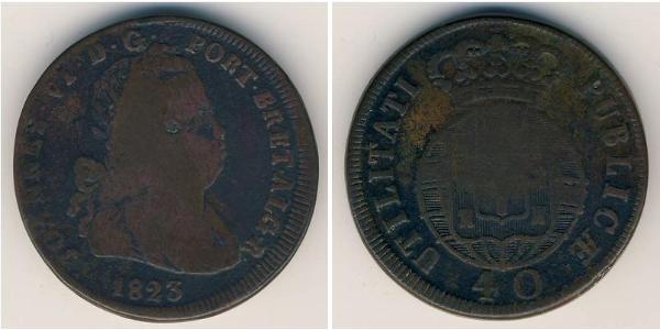 40 Рейс Королевство Португалия (1139-1910) Медь 