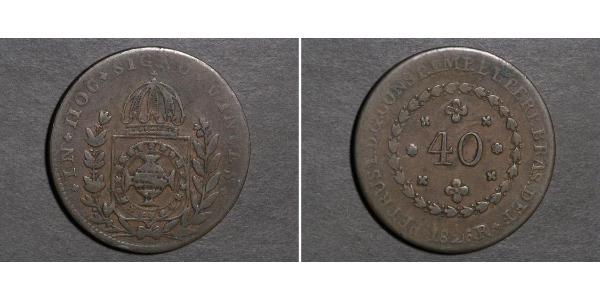 40 Рейс Бразильська імперія (1822-1889) Мідь 