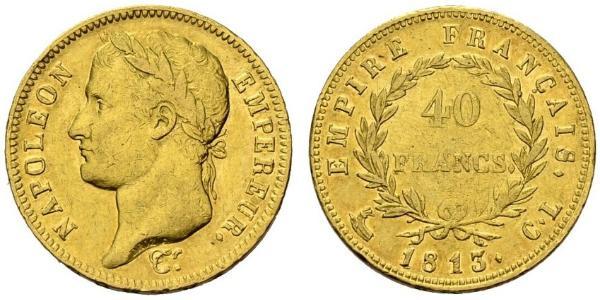 40 Франк Первая Французская империя (1804-1814) Золото Наполеон I(1769 - 1821)