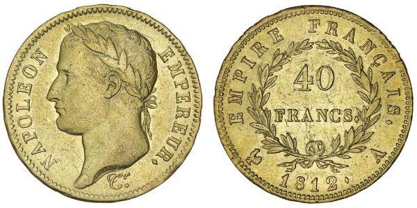 40 Франк Перша Французька імперія (1804-1814) Золото Наполеон I Бонапарт(1769 - 1821)