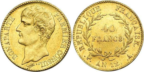 40 Франк Перша Французька імперія (1804-1814) Золото Наполеон I Бонапарт(1769 - 1821)