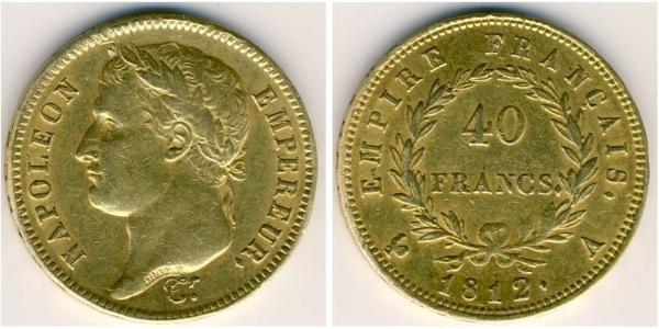 40 Франк Перша Французька імперія (1804-1814) Золото Наполеон I Бонапарт(1769 - 1821)