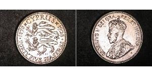 45 Piastre British Cyprus (1914–1960) 銀 乔治五世  (1865-1936)