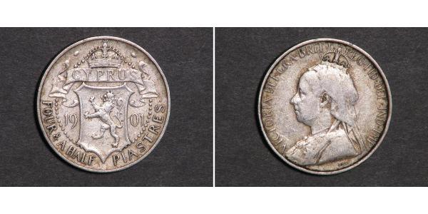 4 1/2 Piastre Cyprus / British Cyprus (1914–1960) Silver Victoria (1819 - 1901)