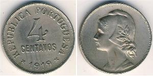 4 Centavo First Portuguese Republic (1910 - 1926) Copper/Nickel 