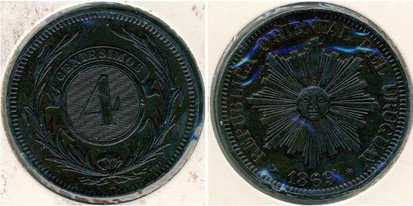 4 Centesimo Uruguay Bronze 