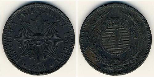 4 Centesimo Uruguay 青铜 