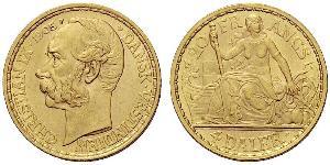 4 Daler / 20 Franc Denmark Gold Christian IX of Denmark (1818-1906)