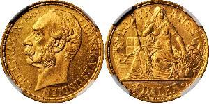 4 Daler / 20 Franc Denmark Gold Christian IX of Denmark (1818-1906)