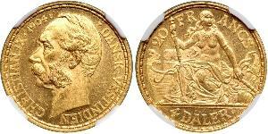 4 Daler / 20 Franc Dänemark Gold Christian IX. von Dänemark (1818-1906)