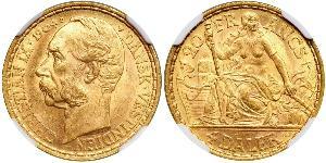 4 Daler / 20 Franc Dinamarca Oro Christian IX de Dinamarca (1818-1906)