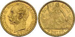 4 Daler / 20 Franc 丹麦 金 克里斯蒂安九世 (1818-1906)