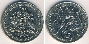 4 Dollar Barbados Kupfer/Nickel 