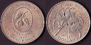 4 Dollar Grenada ( - 1974) Kupfer/Nickel 