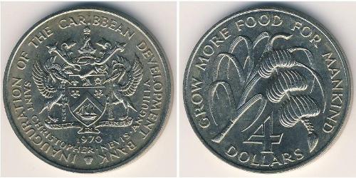 4 Dollar Saint Kitts and Nevis 銅/镍 