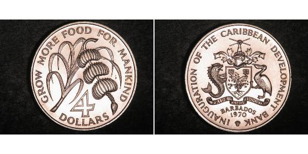 4 Dollaro Barbados Rame/Nichel 