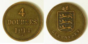 4 Double Guèrneseyi Cuivre 