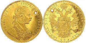 4 Ducat Österreich-Ungarn (1867-1918) Gold Franz Joseph I (1830 - 1916)