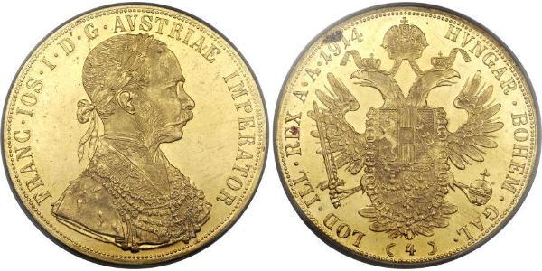 4 Ducat Österreich-Ungarn (1867-1918) Gold Franz Joseph I (1830 - 1916)
