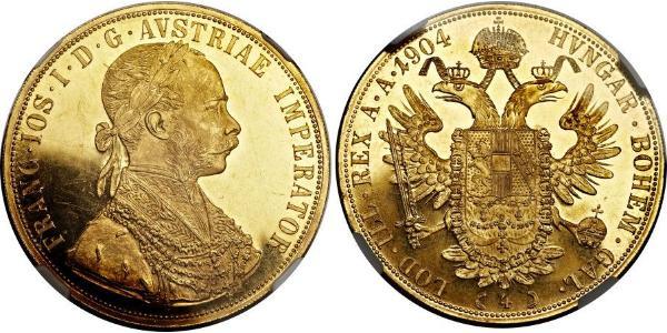 4 Ducat Österreich-Ungarn (1867-1918) Gold Franz Joseph I (1830 - 1916)