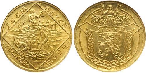 4 Ducat Cecoslovacchia  (1918-1992) Oro 
