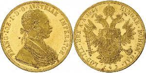 4 Ducat Imperio austrohúngaro (1867-1918) Oro Franz Joseph I (1830 - 1916)