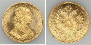 4 Ducat Impero austro-ungarico (1867-1918) Oro Franz Joseph I (1830 - 1916)