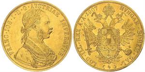 4 Ducat Impero austro-ungarico (1867-1918) Oro Franz Joseph I (1830 - 1916)