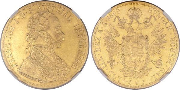 4 Ducat Impero austro-ungarico (1867-1918) Oro Franz Joseph I (1830 - 1916)