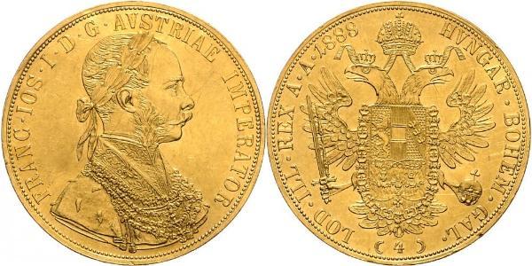 4 Ducat Impero austro-ungarico (1867-1918) Oro Franz Joseph I (1830 - 1916)