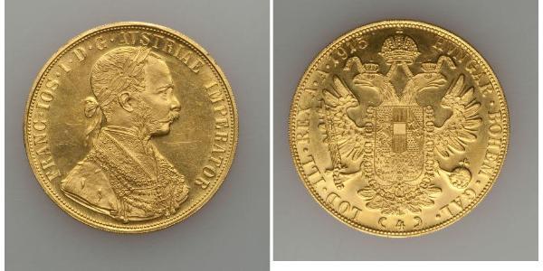 4 Ducat Impero austro-ungarico (1867-1918) Oro Franz Joseph I (1830 - 1916)