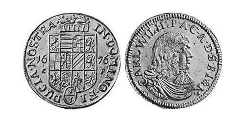 4 Ducat Principality of Anhalt-Zerbst (1544 - 1796) 金 Karl, Prince of Anhalt-Zerbst (1652 – 1718)