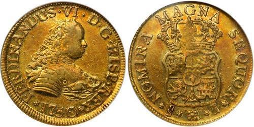 4 Escudo Chile Gold Ferdinand VI of Spain (1713-1759)