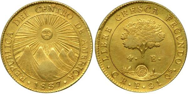 4 Escudo Costa Rica / Federal Republic of Central America (1823 - 1838) Gold 