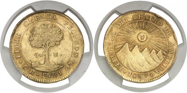 4 Escudo Costa Rica / Federal Republic of Central America (1823 - 1838) Gold 