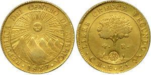 4 Escudo Costa Rica / Zentralamerikanische Konföderation (1823 - 1838) Gold 