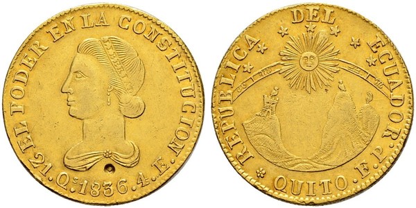 4 Escudo Ecuador Gold 