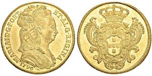 4 Escudo Kingdom of Portugal (1139-1910) Gold Maria I. von Portugal (1734-1816)